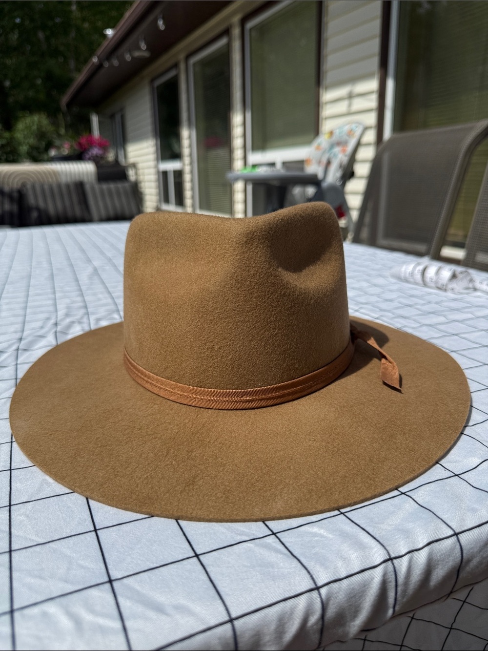 Lack Of Color Tan Felt Wide Brim Fedora
